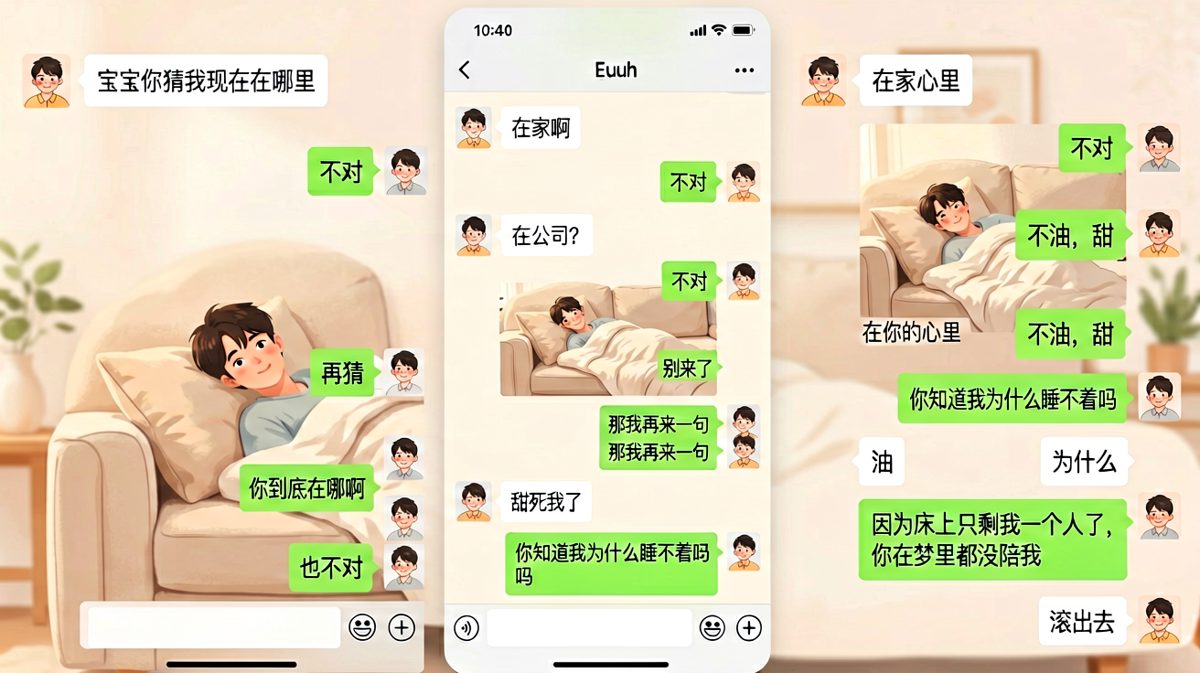 土味情话反被嫌弃，最后一句绝了