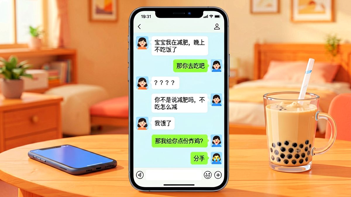 减肥吃炸鸡，聊着聊着就分手了