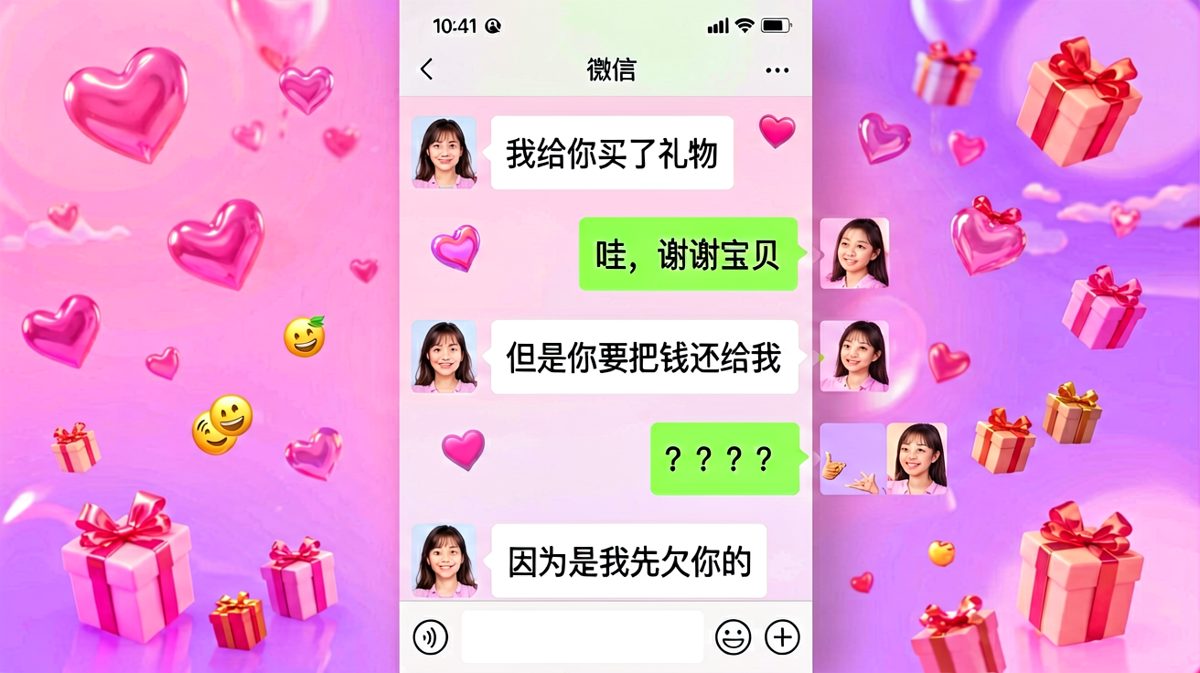 礼物惊喜变转账提醒，套路深似海。