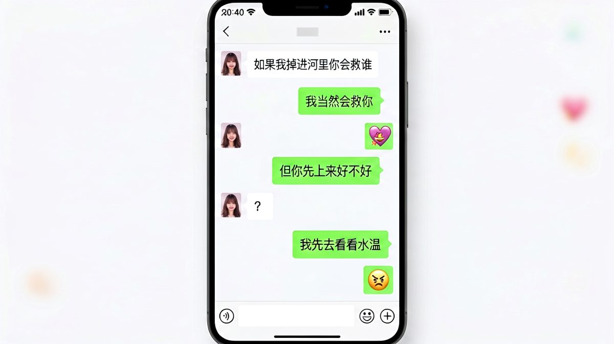女生精心设计的送命题被男生完美避开