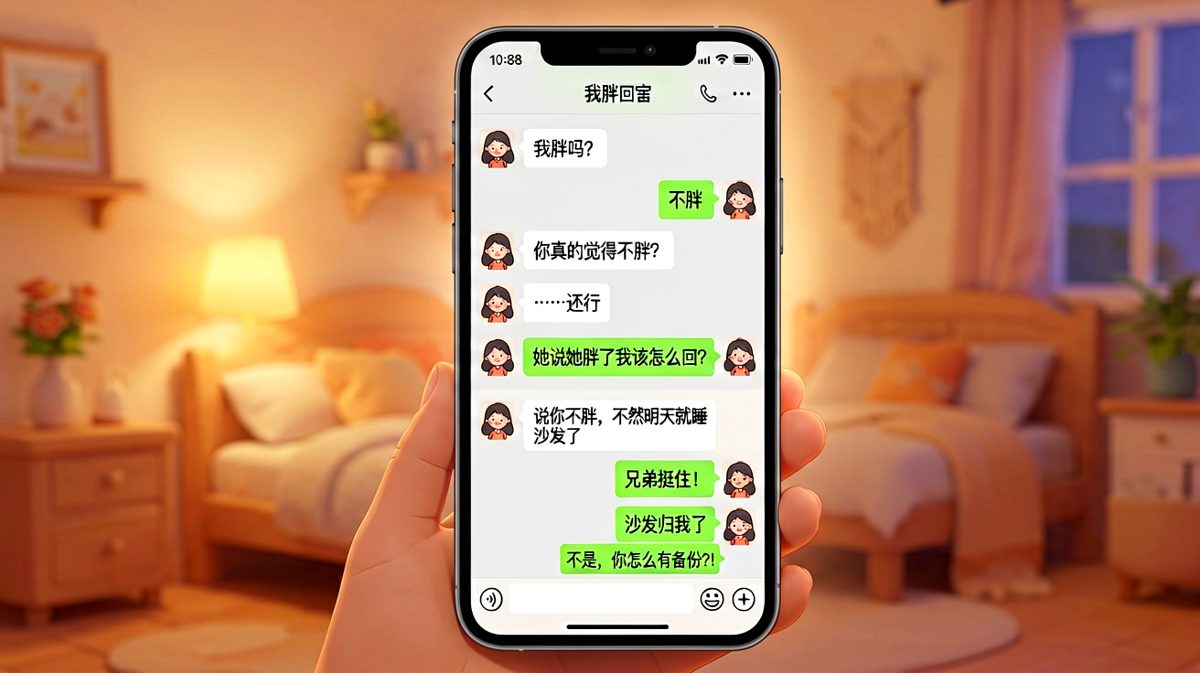 女生问胖不胖，男友答完发现聊的是群聊——社死现场