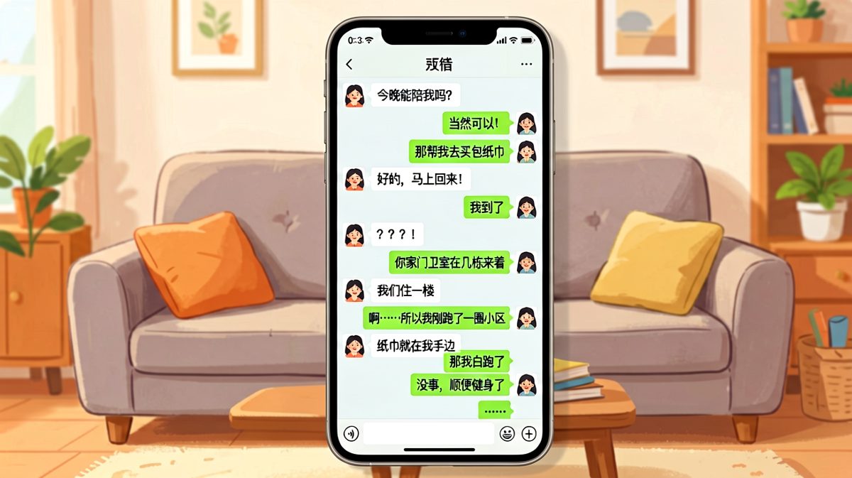 女生随口一句话，男友跑出小区一圈——离谱又真实