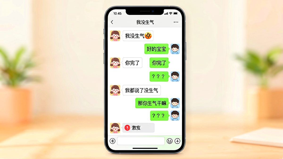 没生气就是生气了：男生秒懂又秒踩