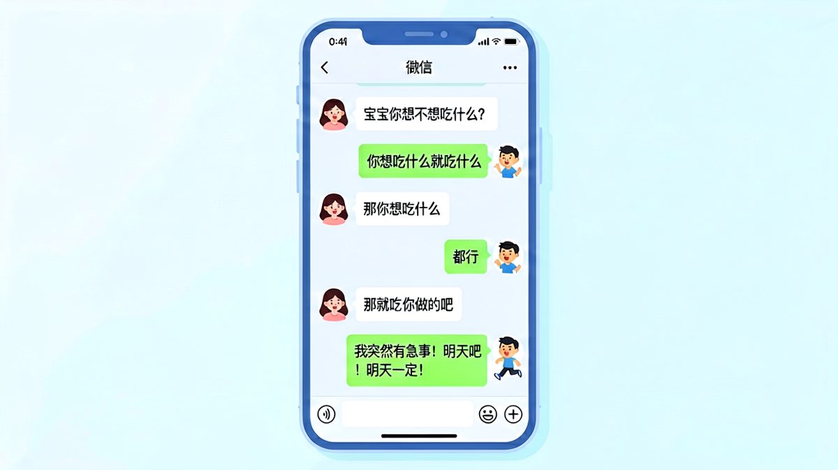 让男朋友做顿饭，结果他跑得比兔子还快
