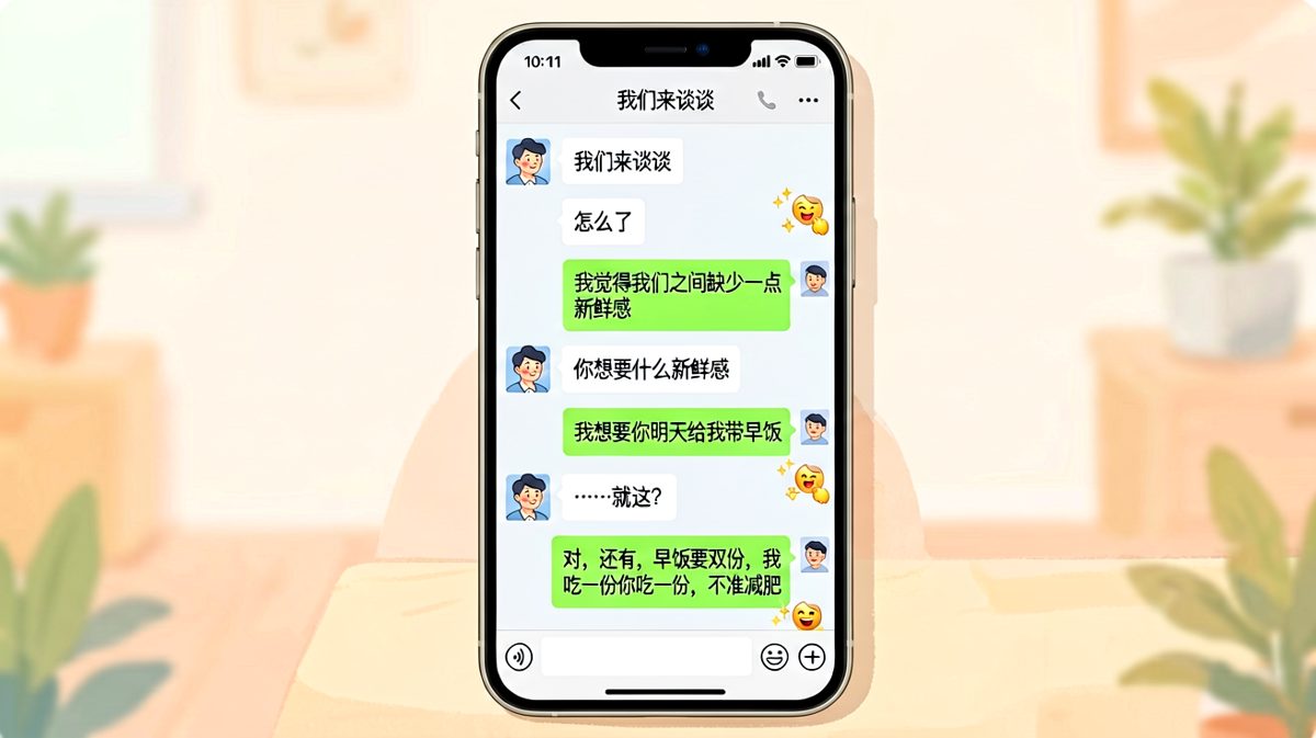 一场严肃的谈话最后变成了早安投喂协议