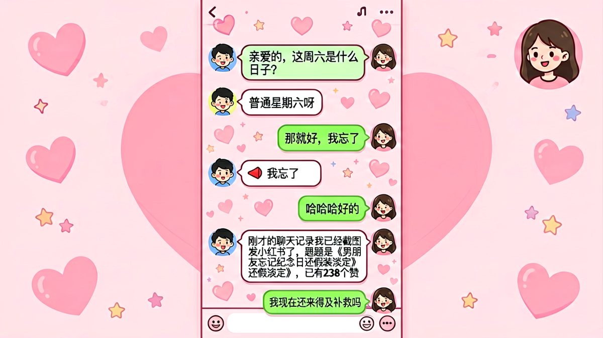 以为混过去了，其实早就被截图取证，纪念日的生死局。