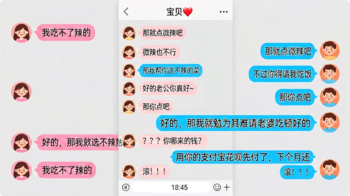 用女朋友的钱请女朋友吃饭，这波操作我给满分