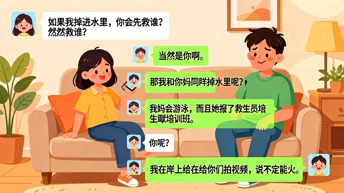 求生欲拉满却最终翻车，拍视频火的回答让女生彻底无语。
