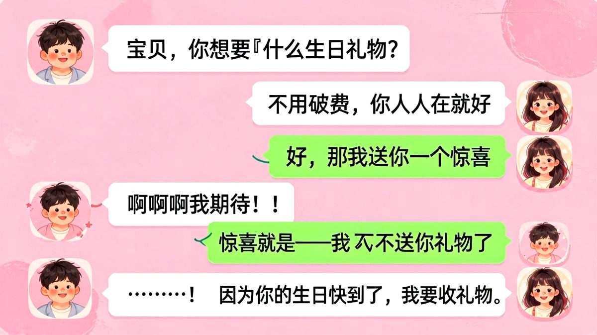 男生用自己的方式证明——礼物是双向的