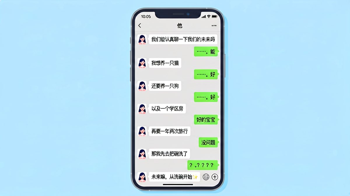 以为要谈人生规划结果是要干家务，这未来来得猝不及防