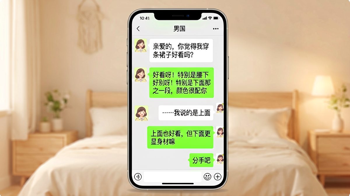 女生问裙子好看吗，男生全程在夸下半身，被甩得猝不及防