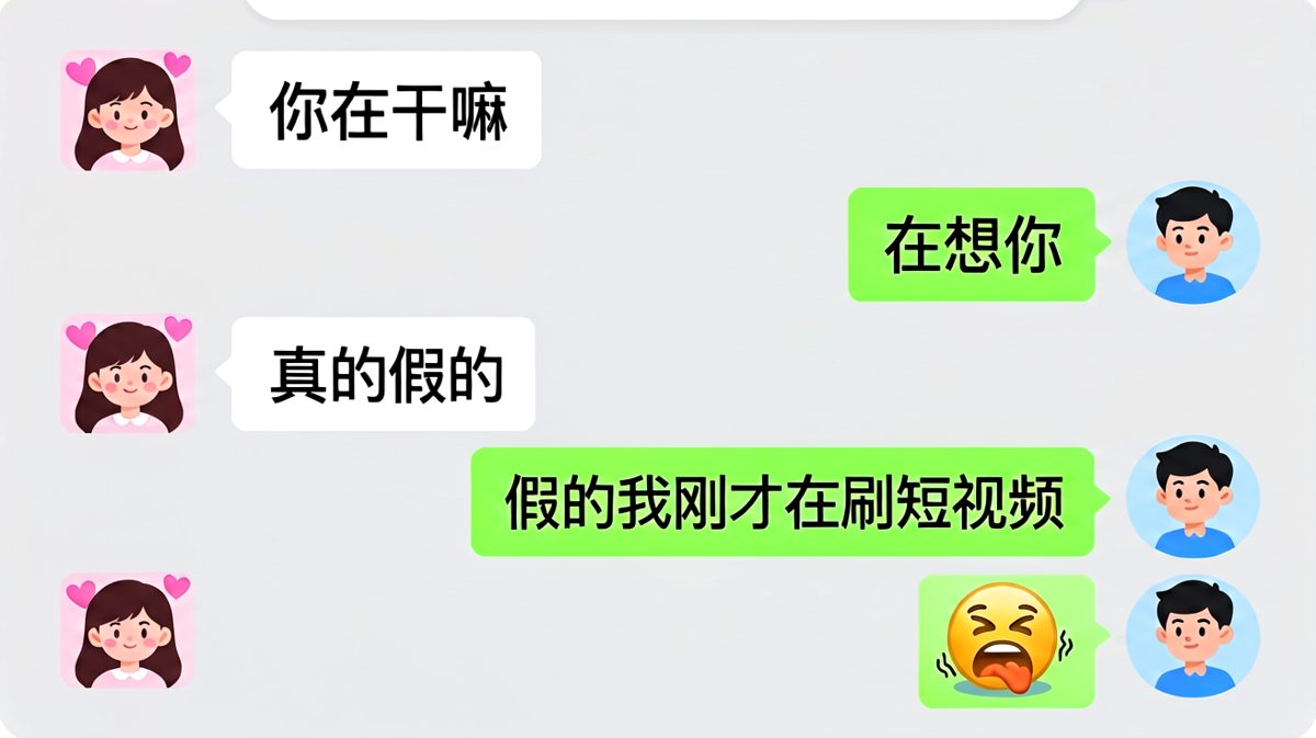 男生坦诚到让人无法生气