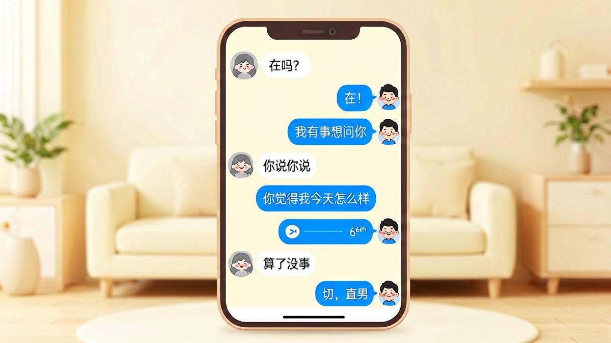 女生试探性问穿搭建议，男生紧张发语音后撤退的社死瞬间