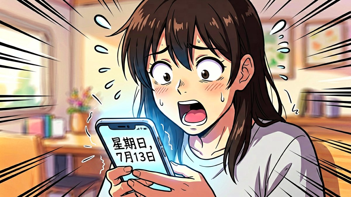 第4格：等等……今天，好像是周日？