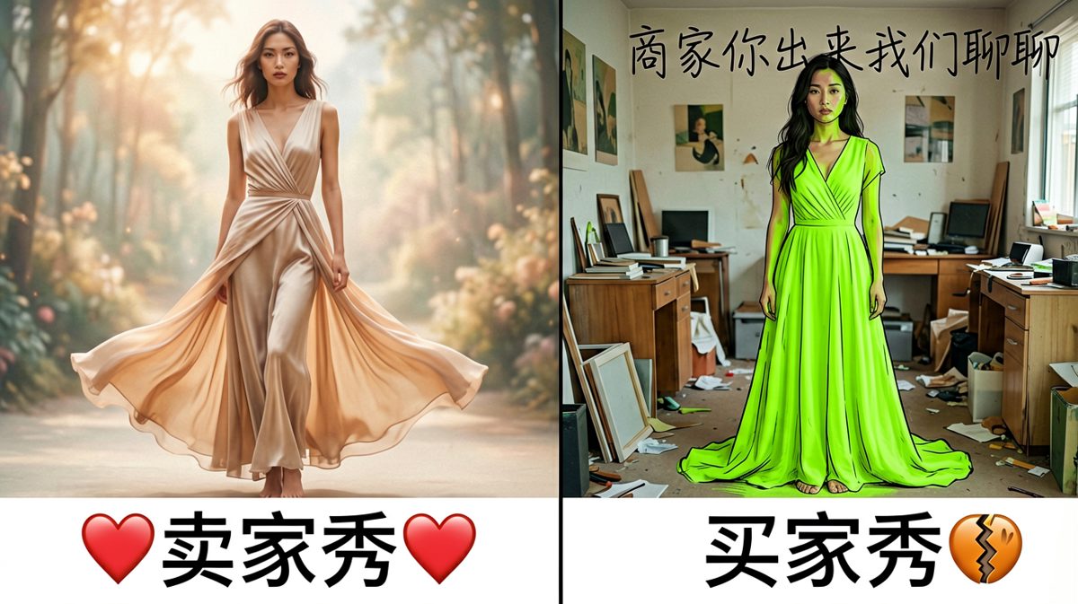 网购翻车现场：卖家秀vs买家秀的经典差距。