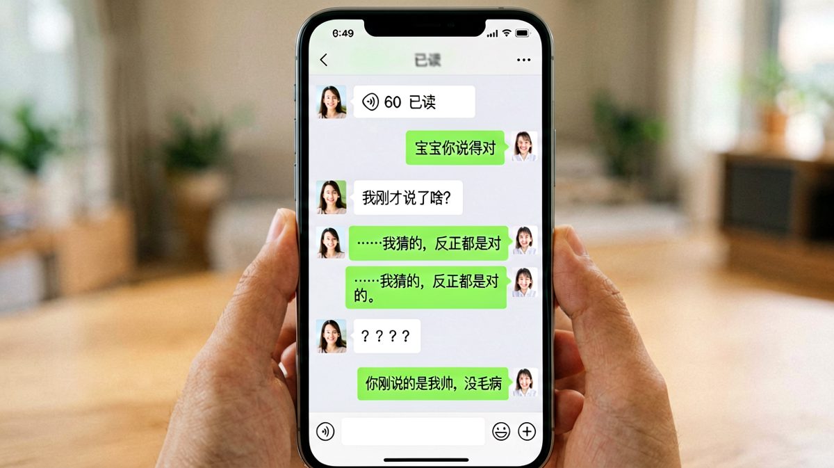 没听语音的代价，全靠脑子自动补全。