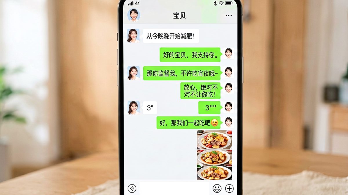 说好监督我减肥，结果陪我一起点外卖