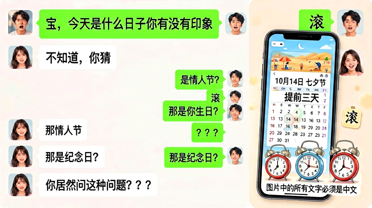 嘴上瞎猜实则提前三天设了三个闹钟的男朋友