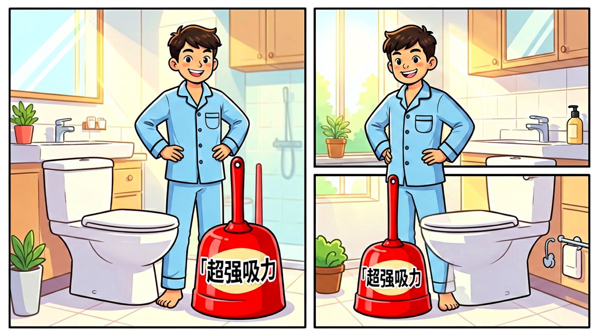 我买了一个超强马桶搋子！