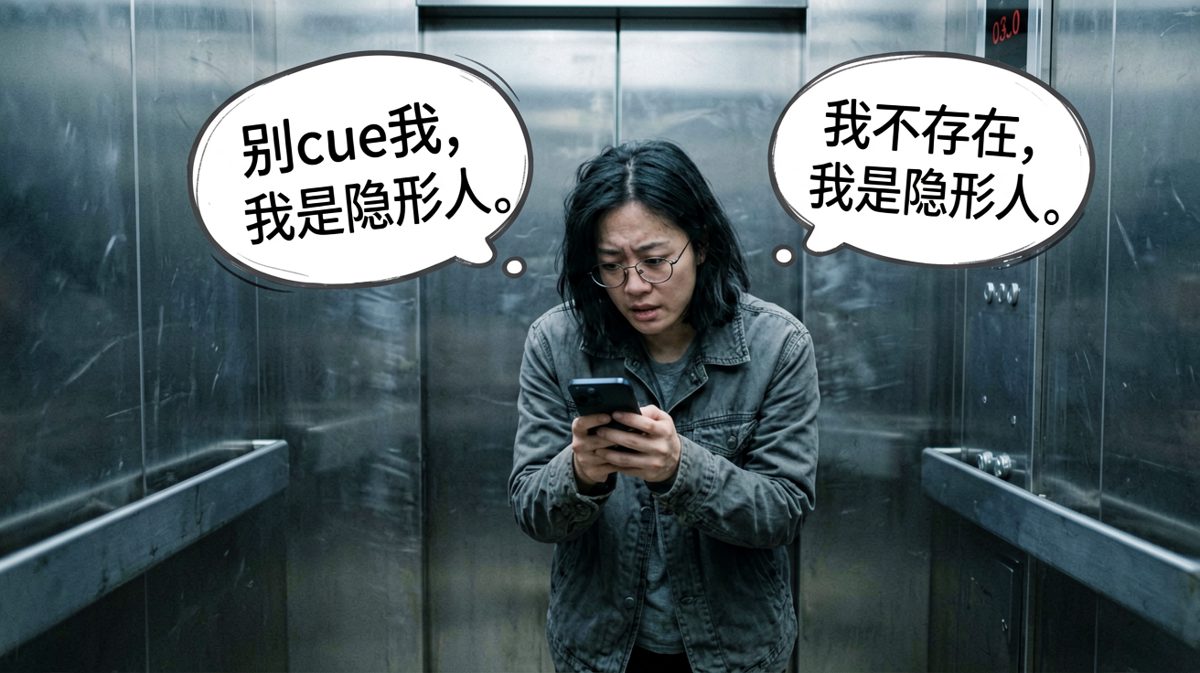 社恐的最高境界：把自己当空气。