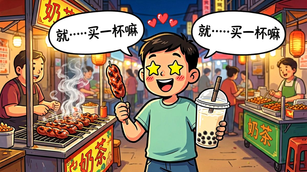 路过小吃摊，意志力开始动摇