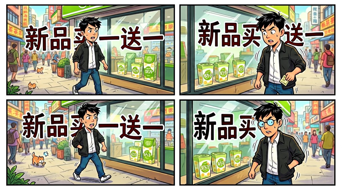 但是奶茶店说有买一送一啊！
