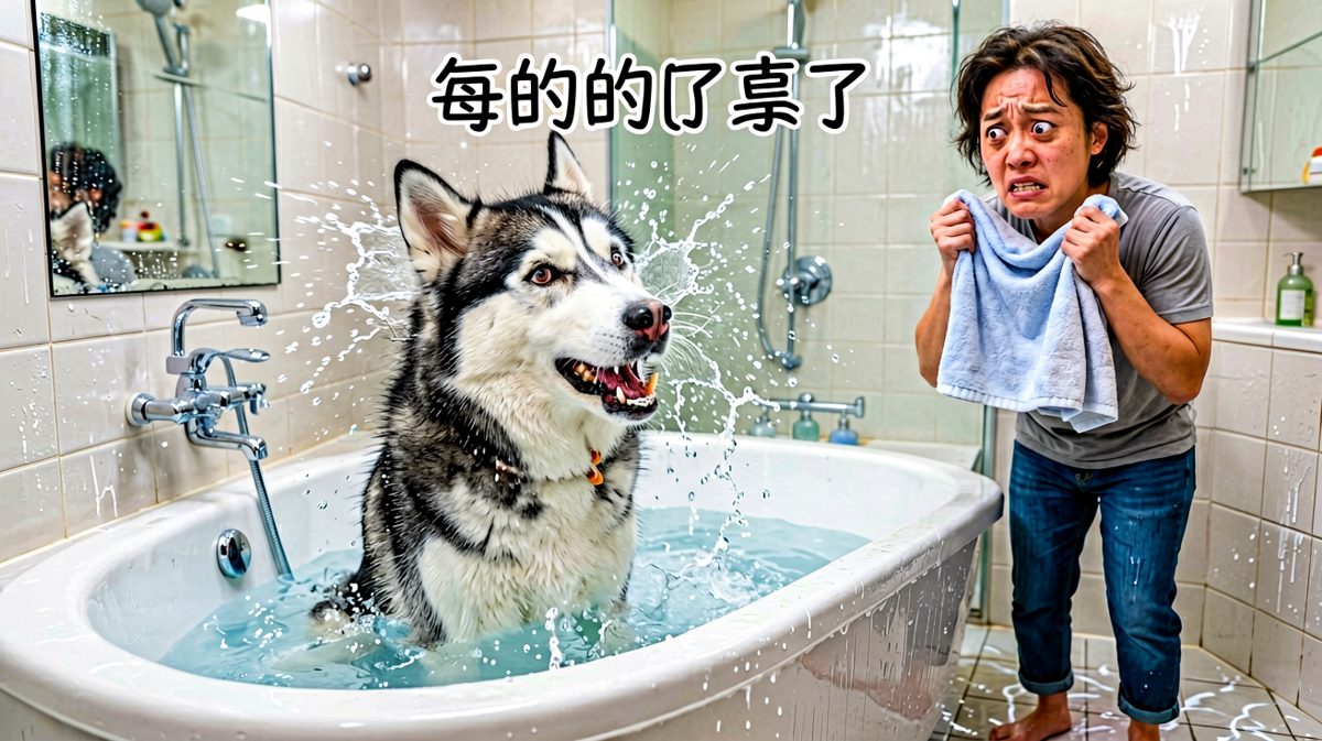 本汪只是想要个豪华水疗，不是淋浴！