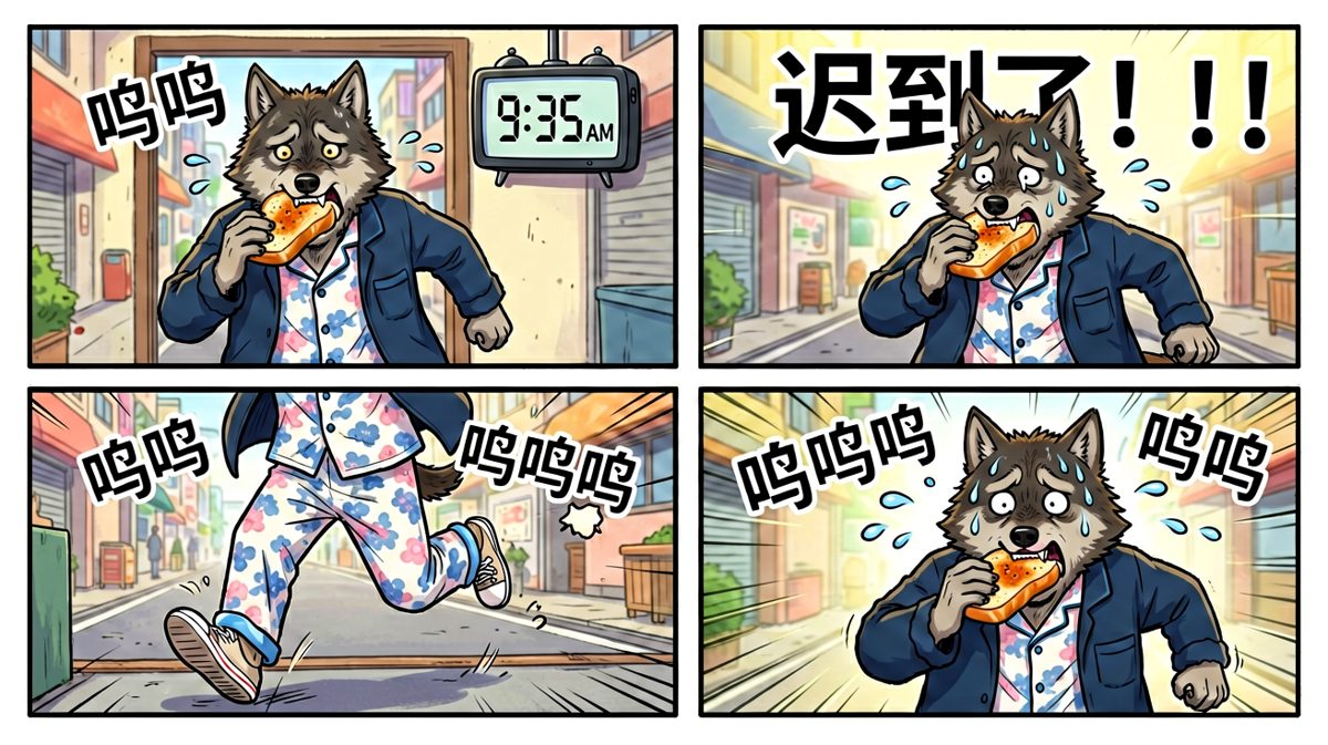 一边崩溃一边狂奔，打工人的早晨就是这么刺激