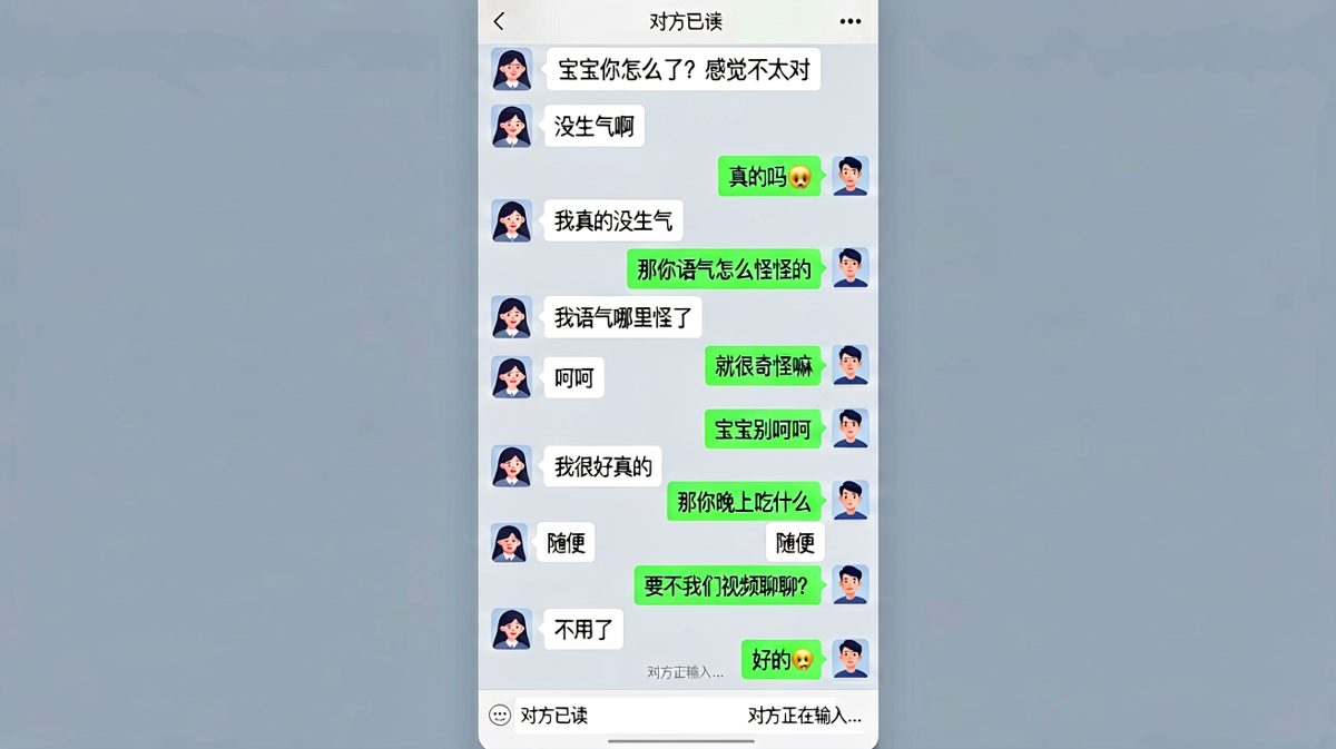 「呵呵」是情侣间最危险的信号词，翻译过来就是「你死定了」。