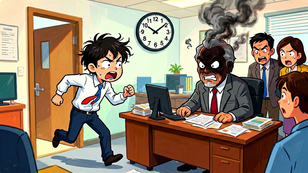 迟到的代价——老板的怒火已经爆表