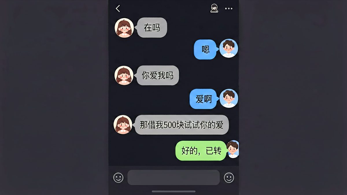 试探性借钱，结果对方真的转了，女生当场愣住。