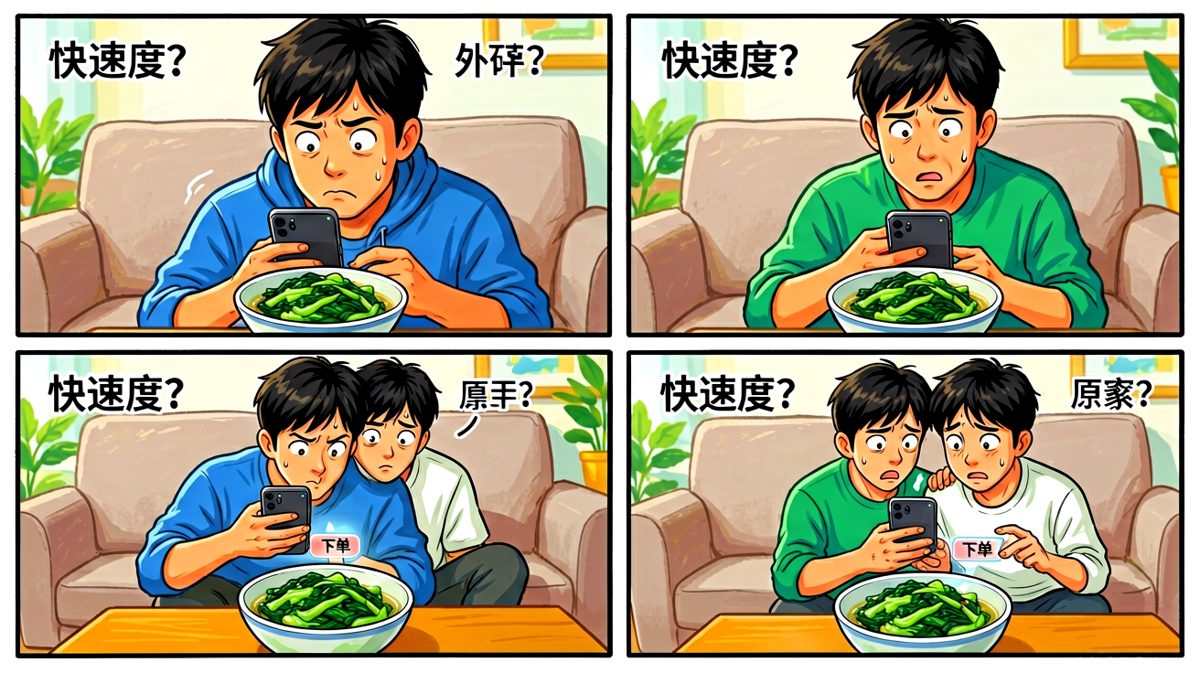 水煮菜太难吃了，点个炸鸡奖励自己吧……