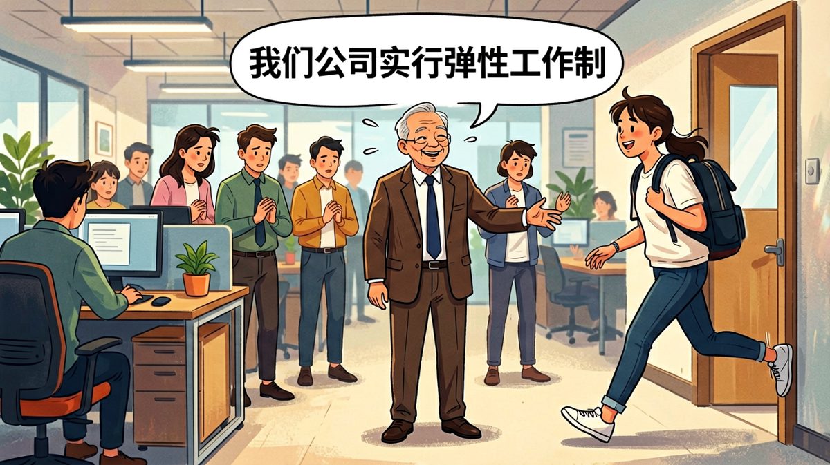 弹性工作制的真相：老板刚说完，员工已经弹性走了