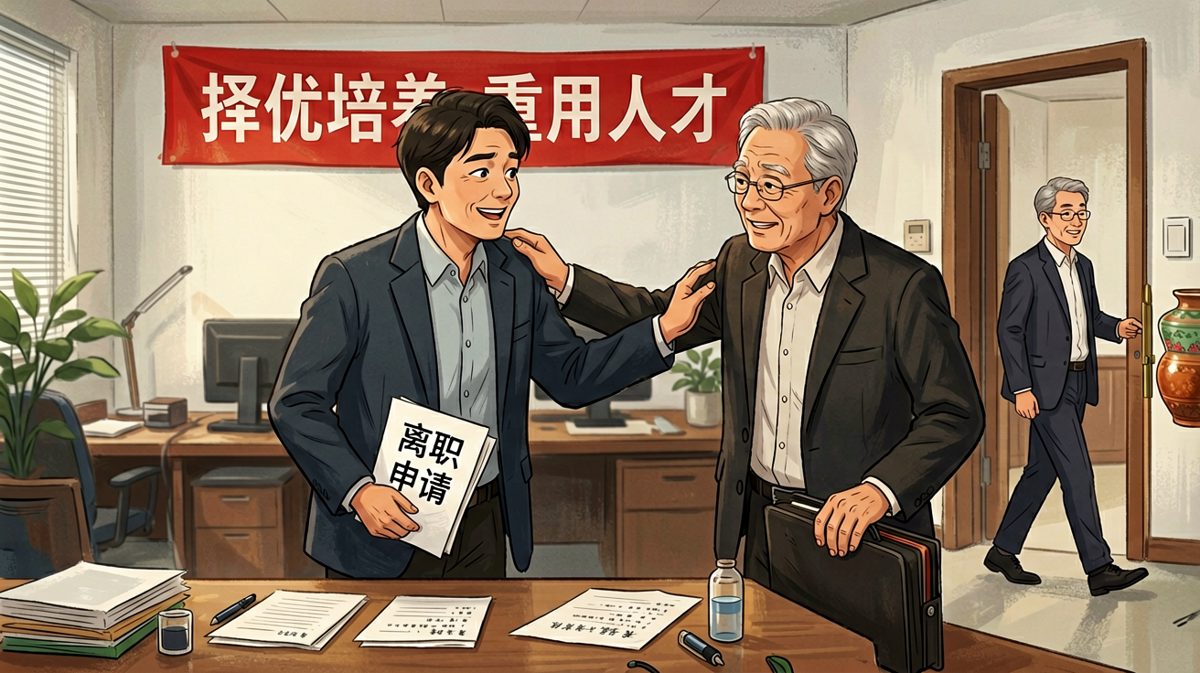 老板说重用我，我正准备用离职申请重用一下办公室的门框