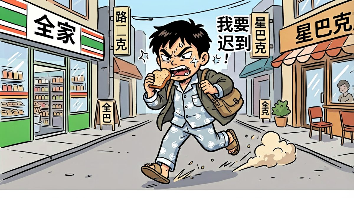 一路狂奔冲向公司，姿势已经不重要了。