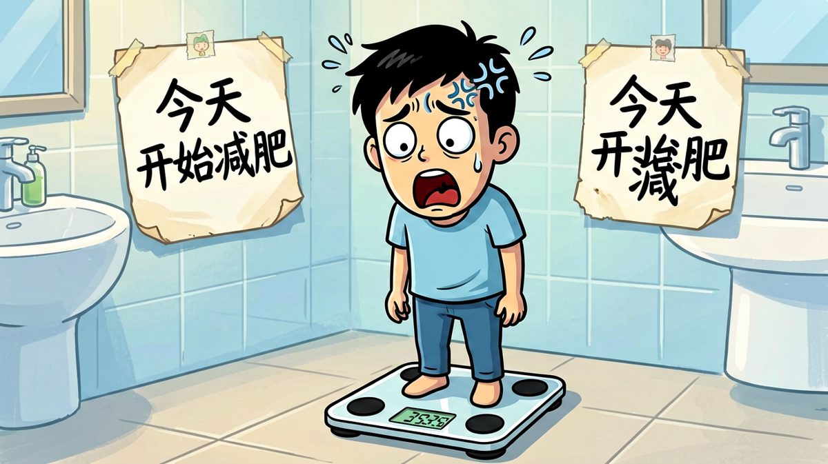第二天上秤一看——体重纹丝不动，崩溃。