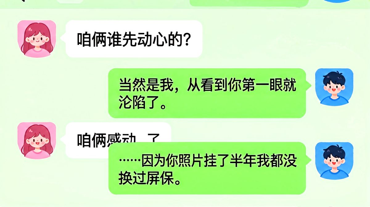 屏保沦陷——男生的浪漫答案后面藏着半年的屏保执念