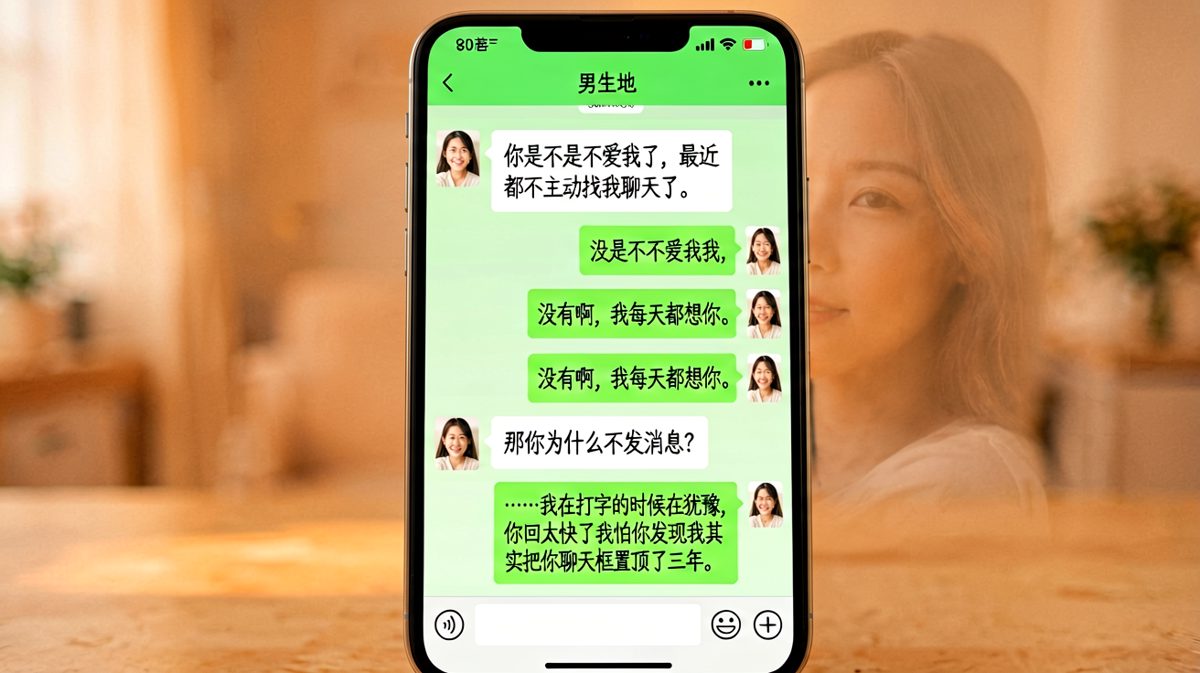 置顶三年——男生的紧张理由后面藏着把你置顶三年的隐藏深情