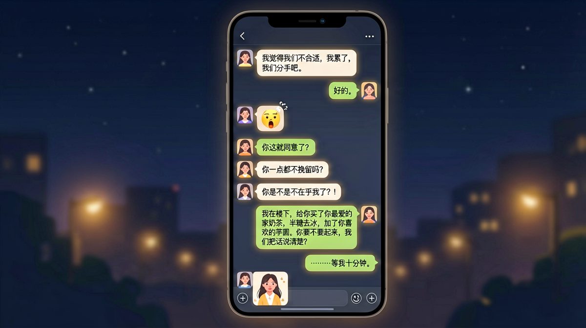 分手五分钟后被楼下奶茶绑架了