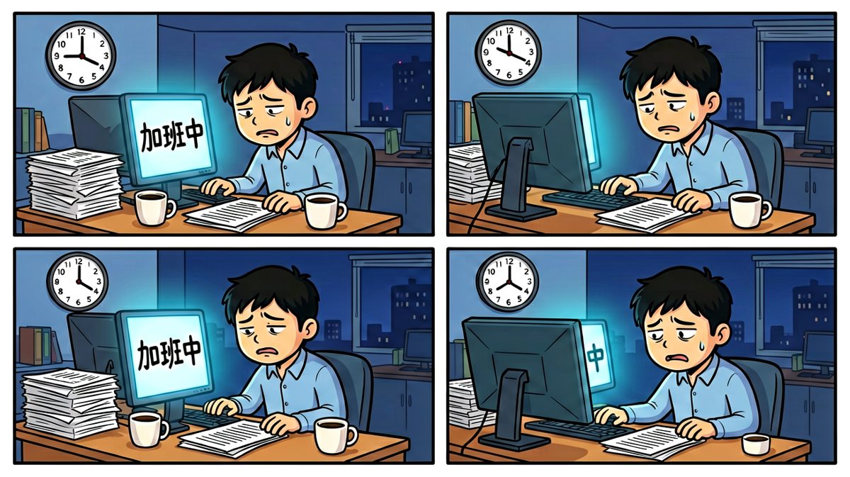 深夜加班，打工人已经筋疲力尽