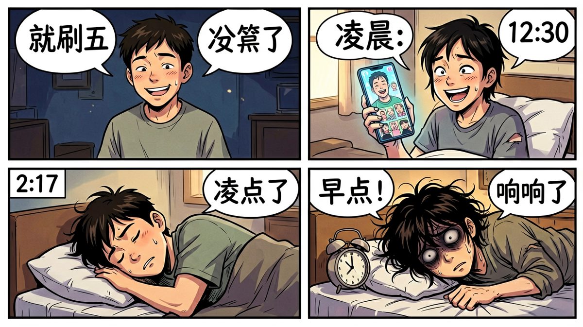 睡前五分钟，醒来已经是另一个世界。