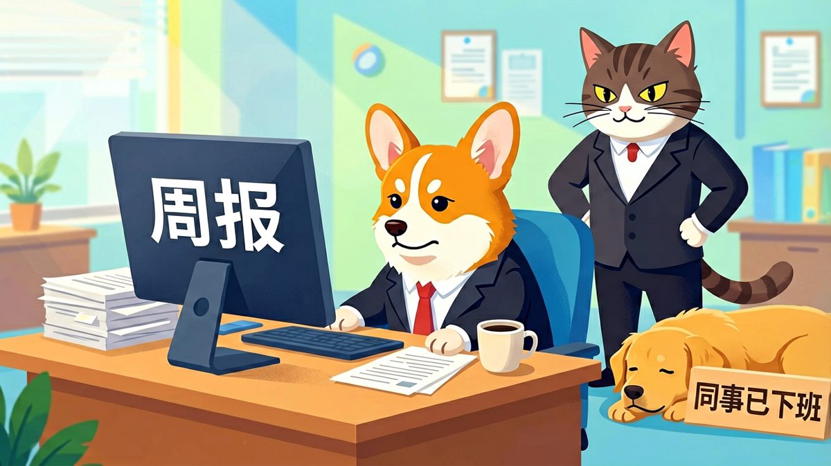 当狗都要写周报的时候，你就知道这班是非上不可了。