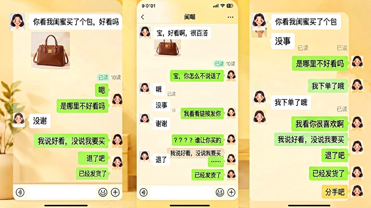 当'好看'被直男理解成'买它'——最贵的三个字