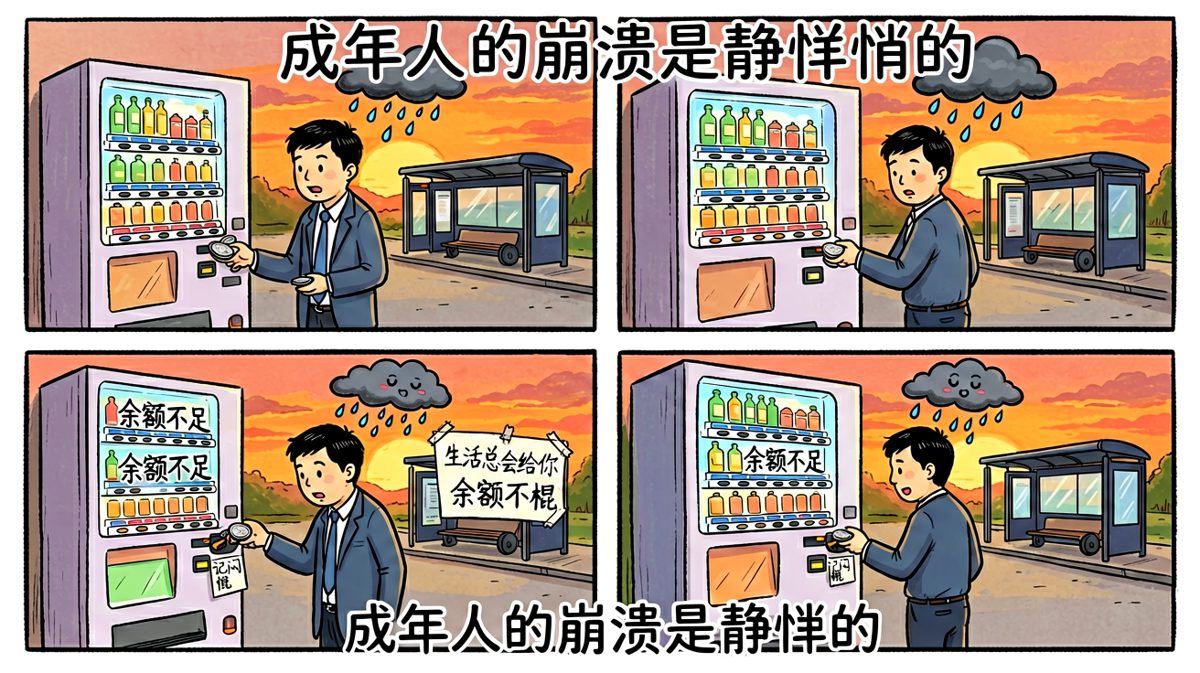 成年人的世界：连买瓶可乐都要犹豫三秒
