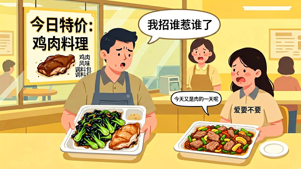 食堂阿姨的手，从来不会因为你的凝视而停止颤抖