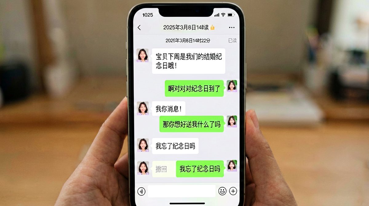 他说纪念日到了，却忘了纪念日吗