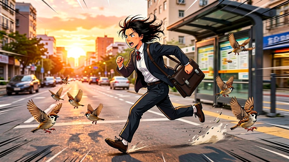 以百米冲刺的速度奔向工位，生怕迟到。