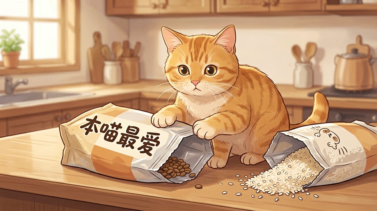 猫咪偷吃被发现后假装什么都没发生的经典表情