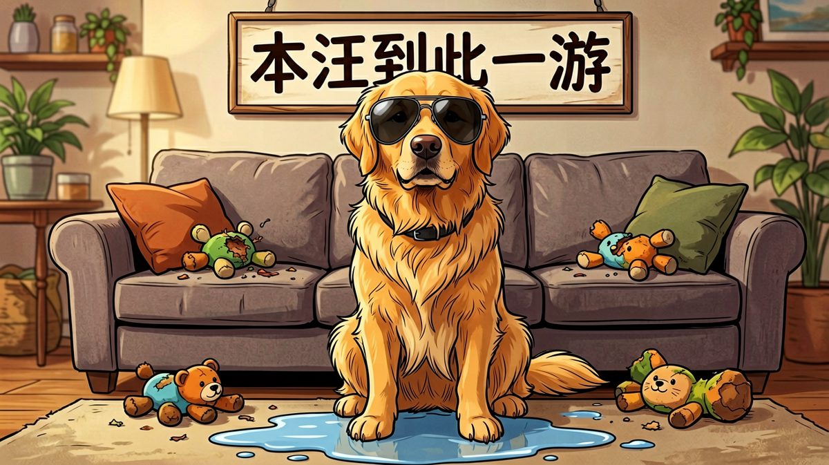 狗狗装酷失败却依然不放弃的霸气一面