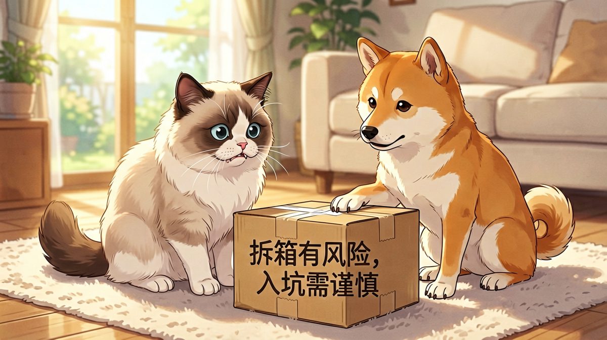 猫狗联手也抢不过一个快递纸箱的魅力